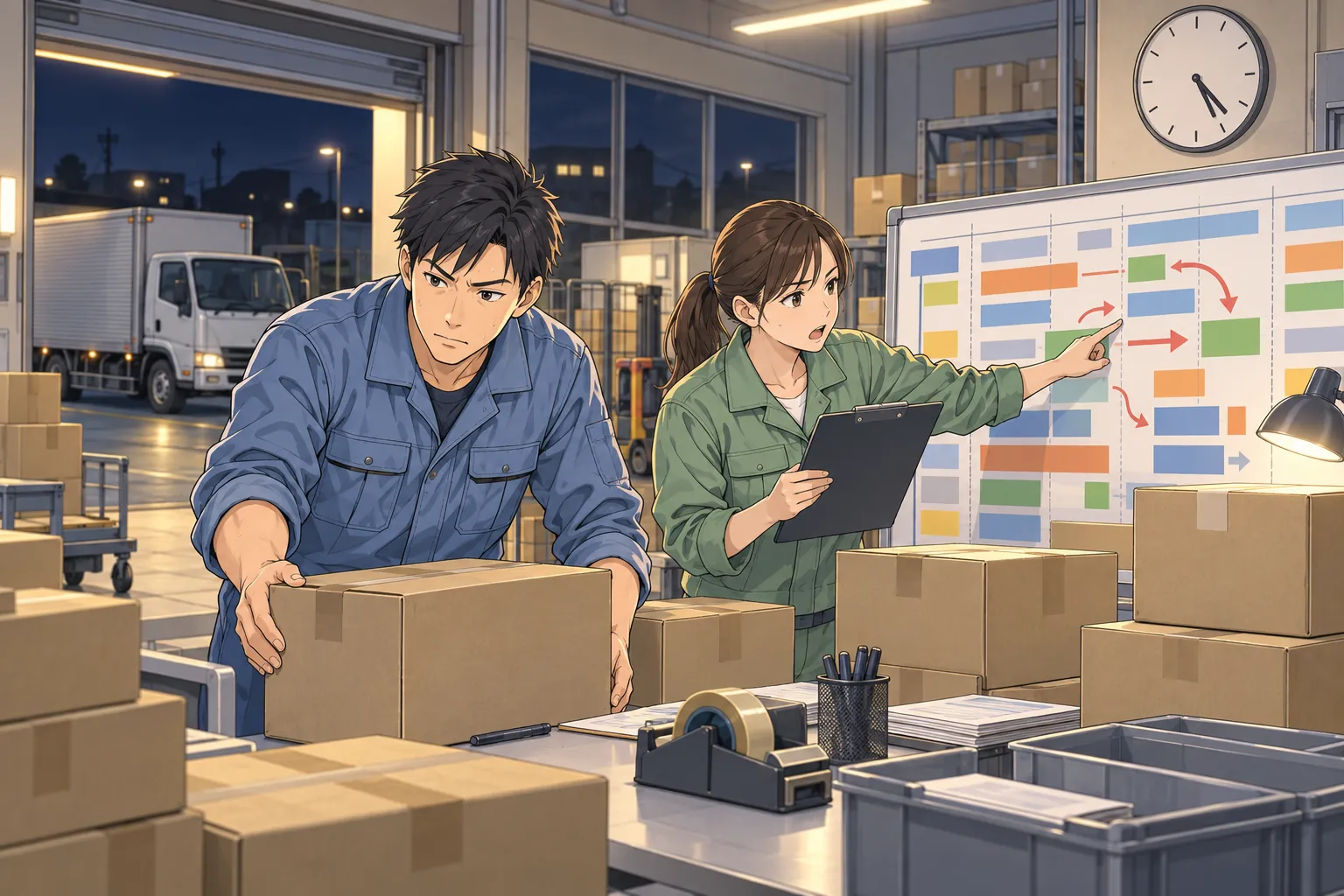 出荷計画の変更と箱詰め対応が続く製造と物流の現場